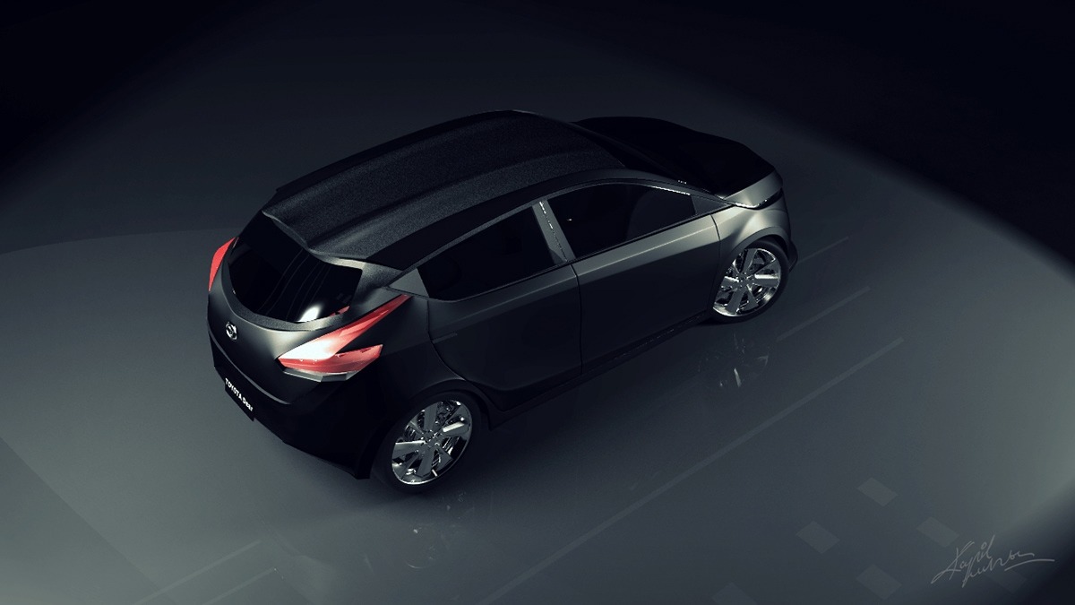 Toyota dear automotive   car 3D modeling Render mental ray Maya