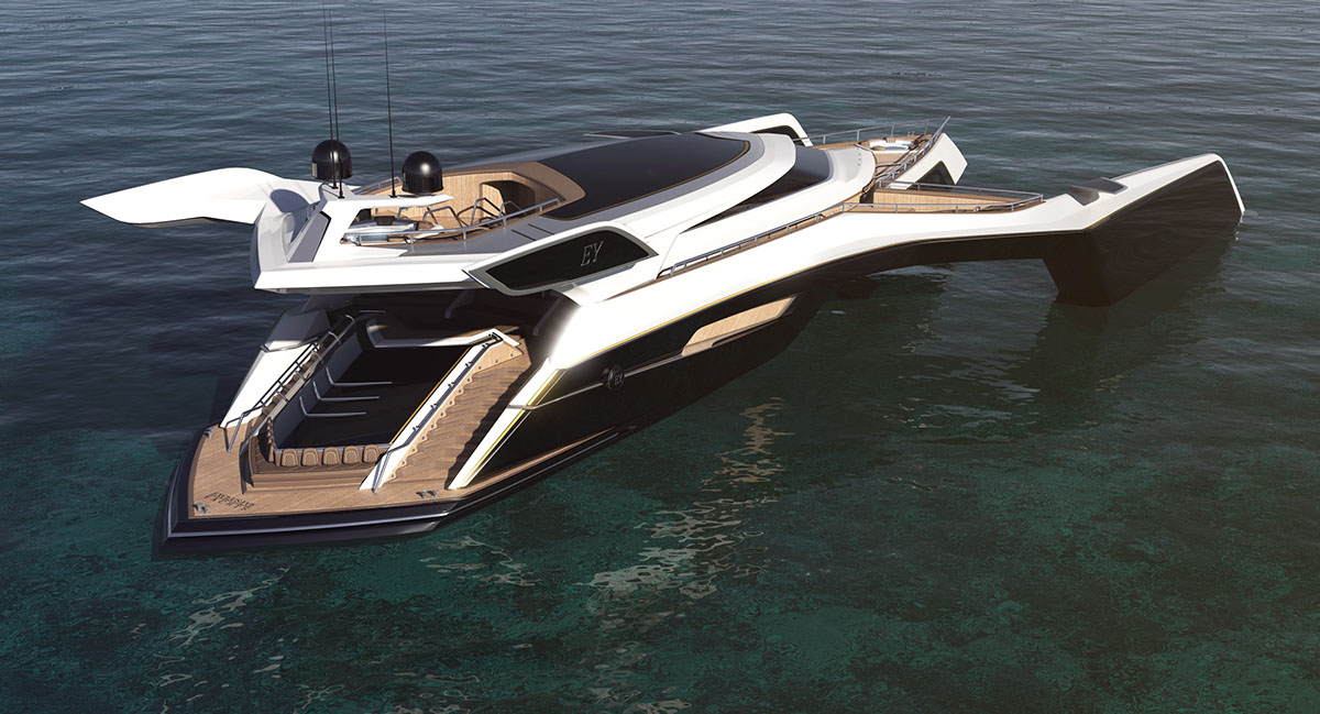 Yacht Design 3d modeling Transportation Design Motor Yacht rendering visualization