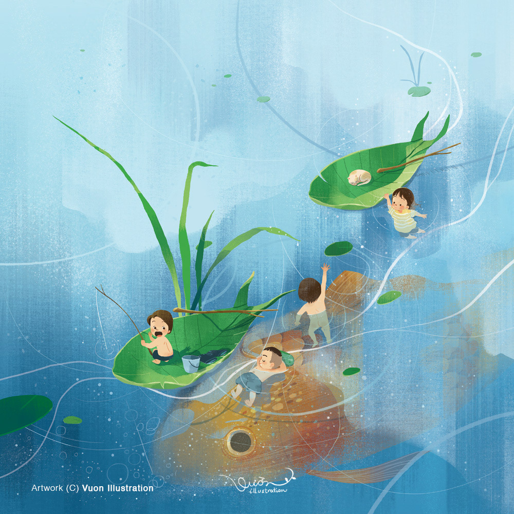 adobedraw AdobeSketch ILLUSTRATION  inspire Picture book vietnam children children book Nature