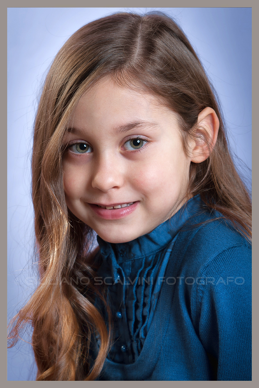 bambini children women studio sorriso smile Blu' Fotografia RITRATTO
