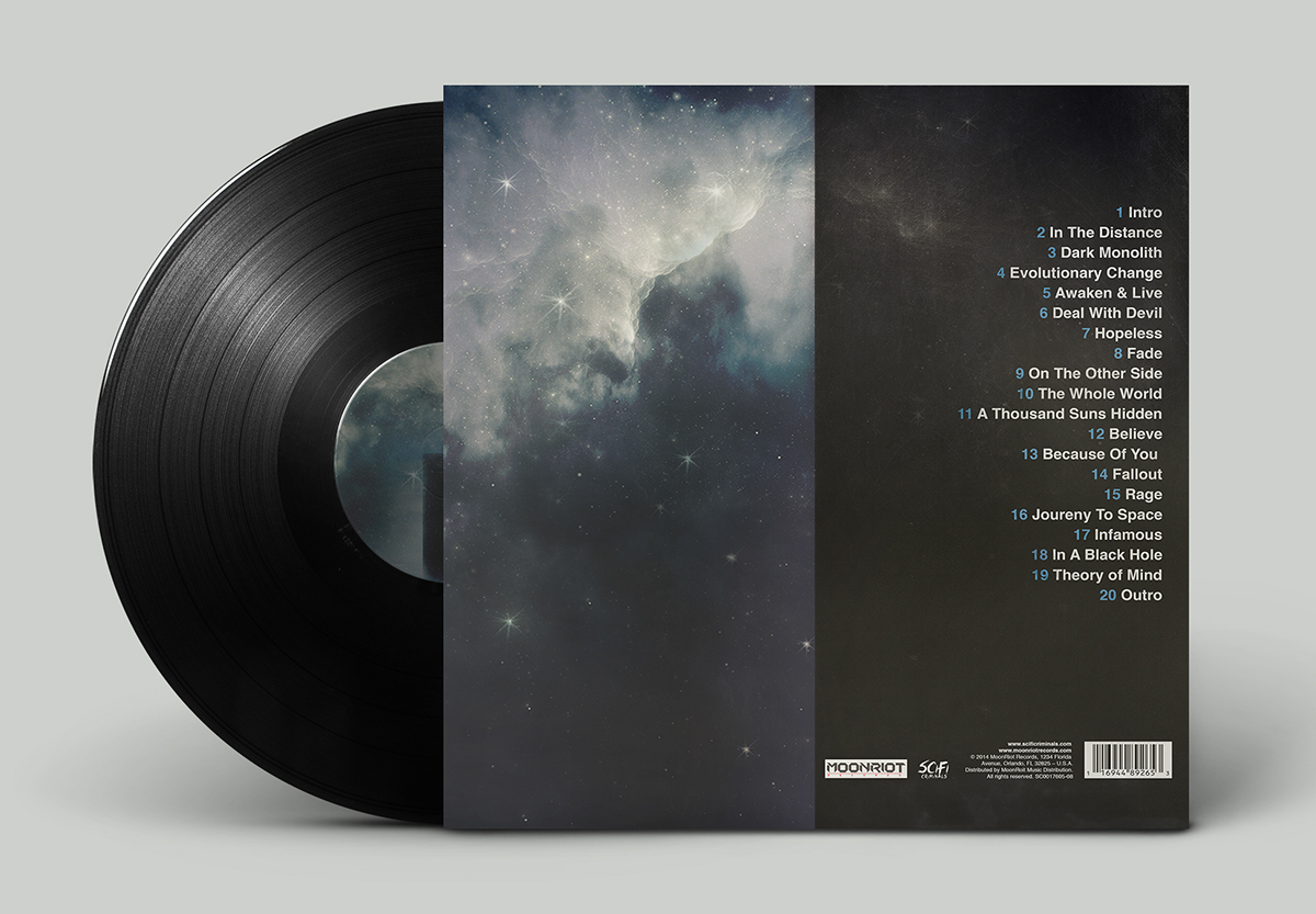 album cover print photomanipulation vinyl Dark Monolith