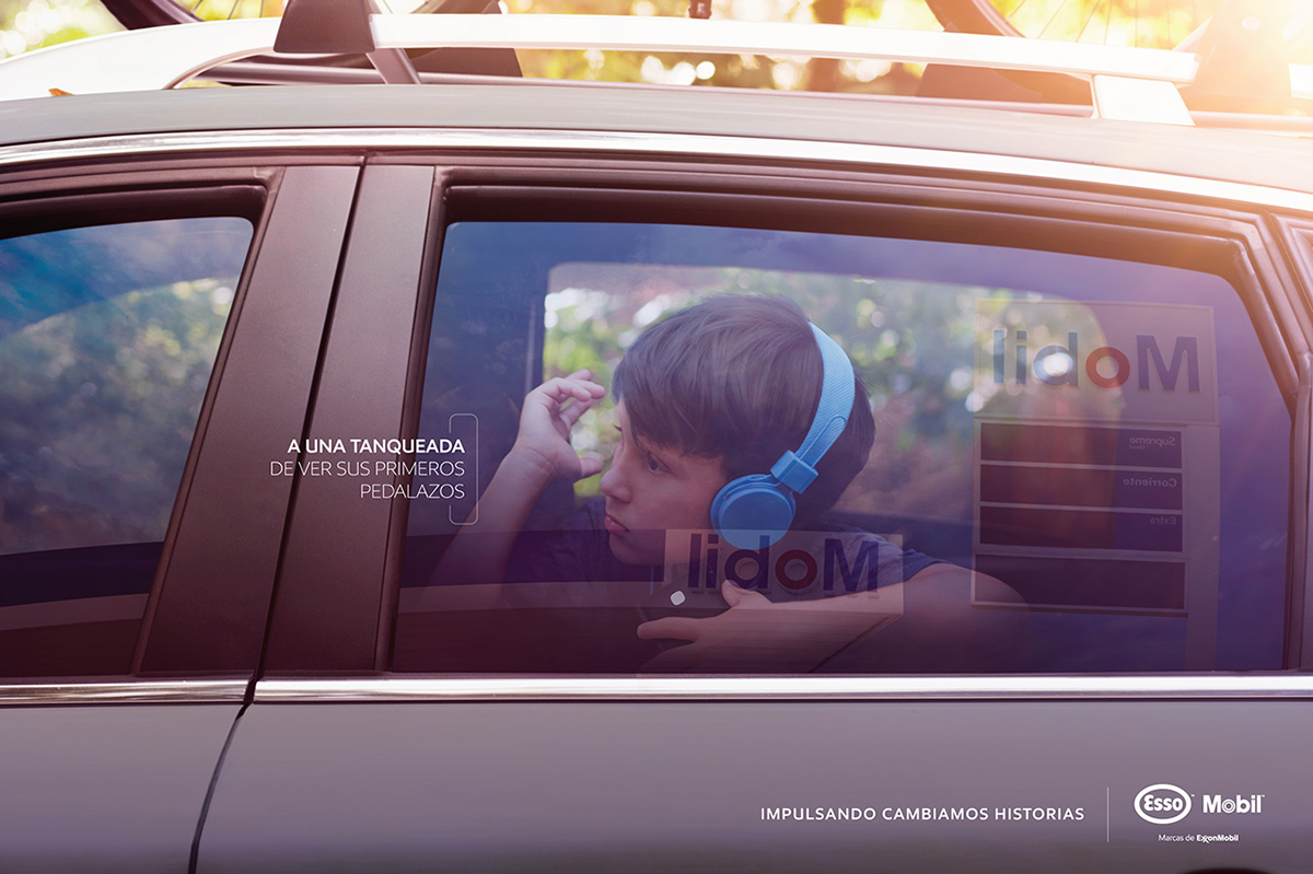 Advertising  design video DDB DDBColombia ExxonMobil fuels reflection