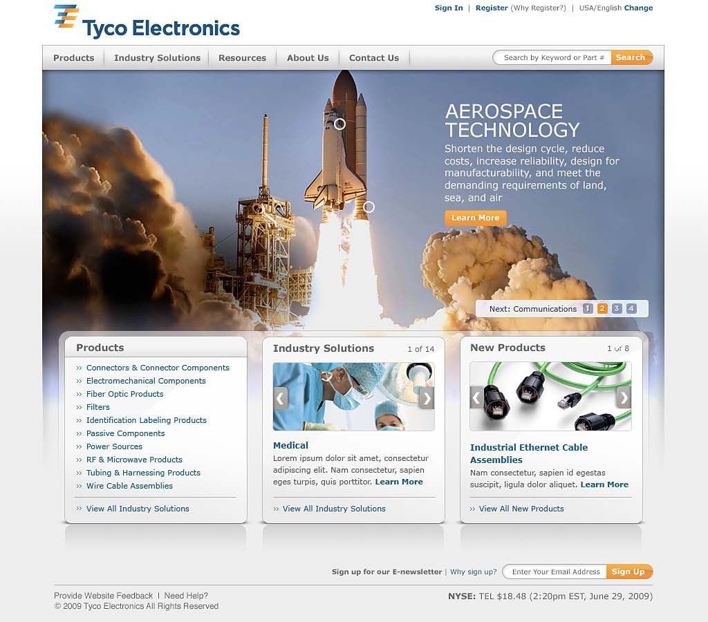 Tyco Electronics refresh