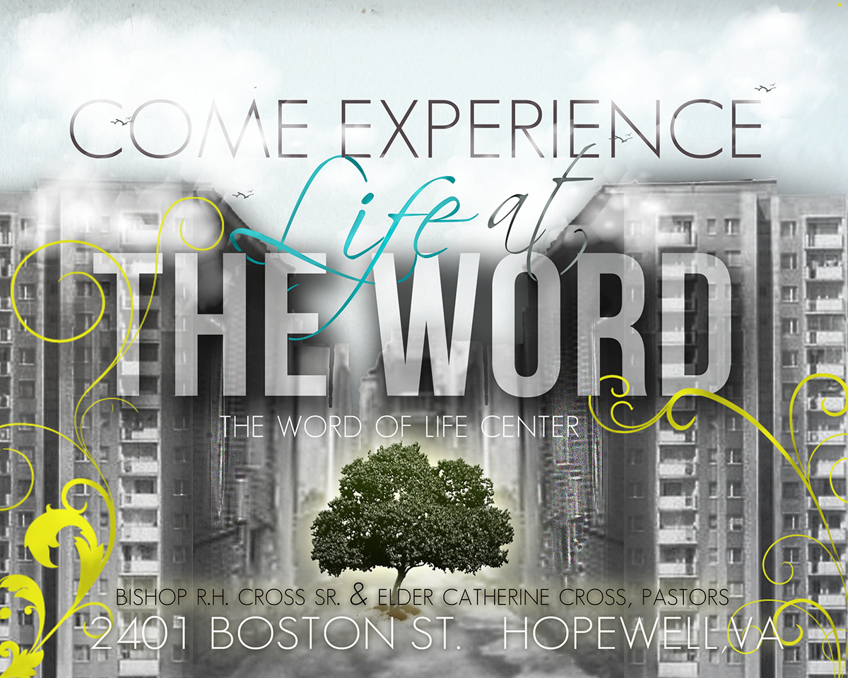 word life center church Tree  Urban Suburban community grow Fellowship Christian God billboard postcard
