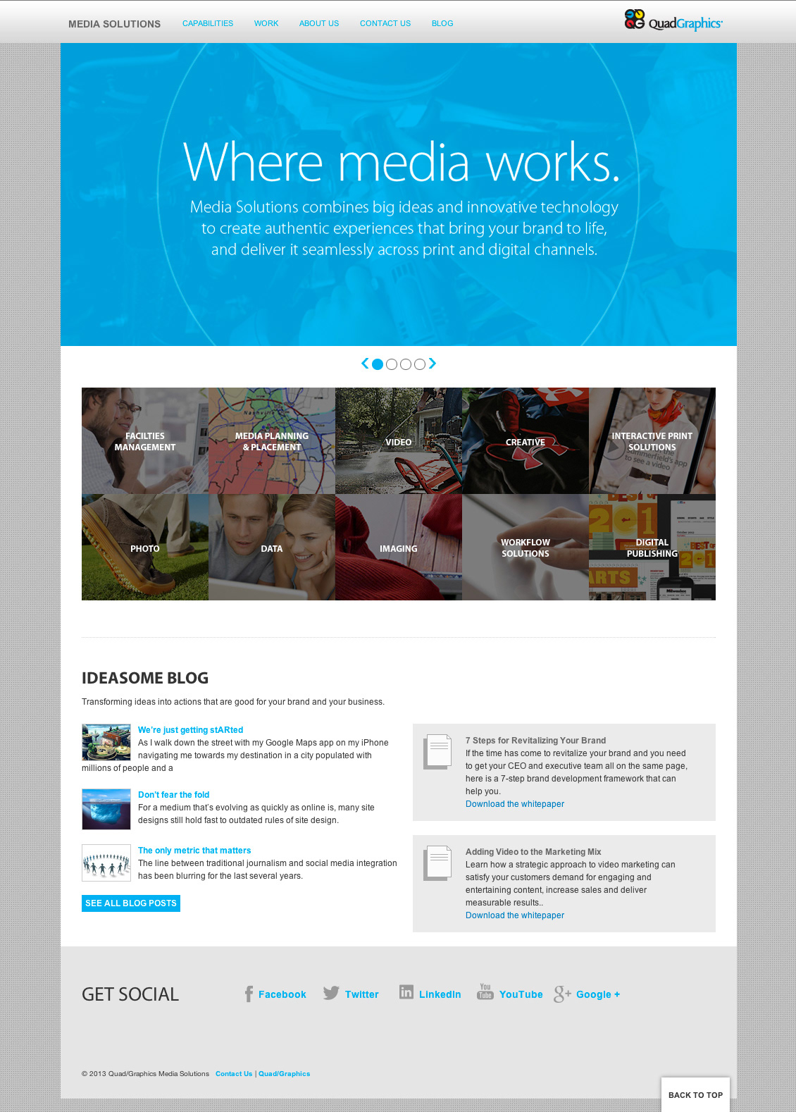 Quad/Graphics Media Solutions Media Solutions video responsive website Channel Integration