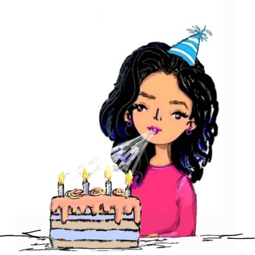 2D 2DAnimation Birthday cake celebration Character design  Digital Art  digital illustration digital painting Fun