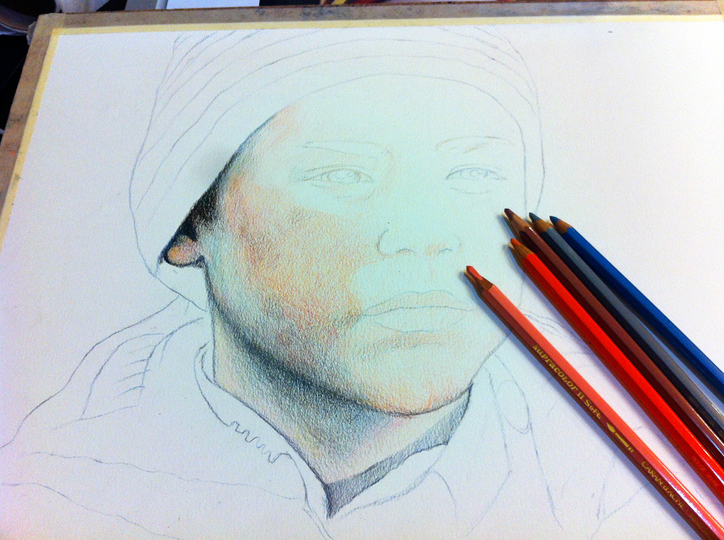 Colour drawing colour portrait realistic colourpencil colour pencil