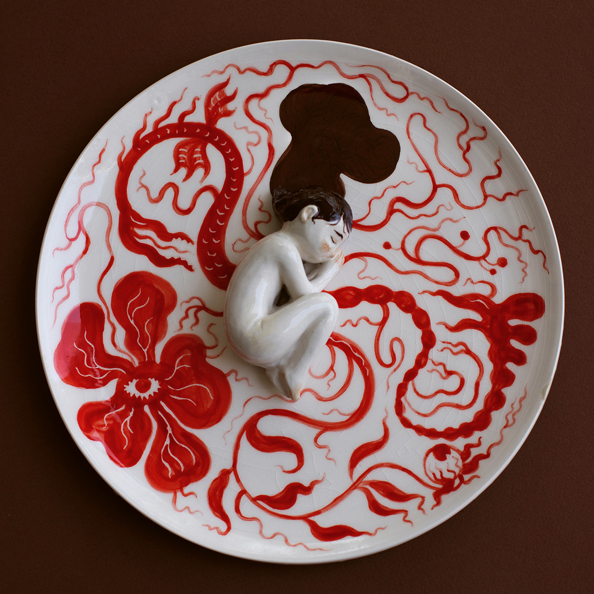 ceramic ceramicart ceramicillustration ceramicplate ceramics  ceramicsculpture dream hair ILLUSTRATION  sculpture