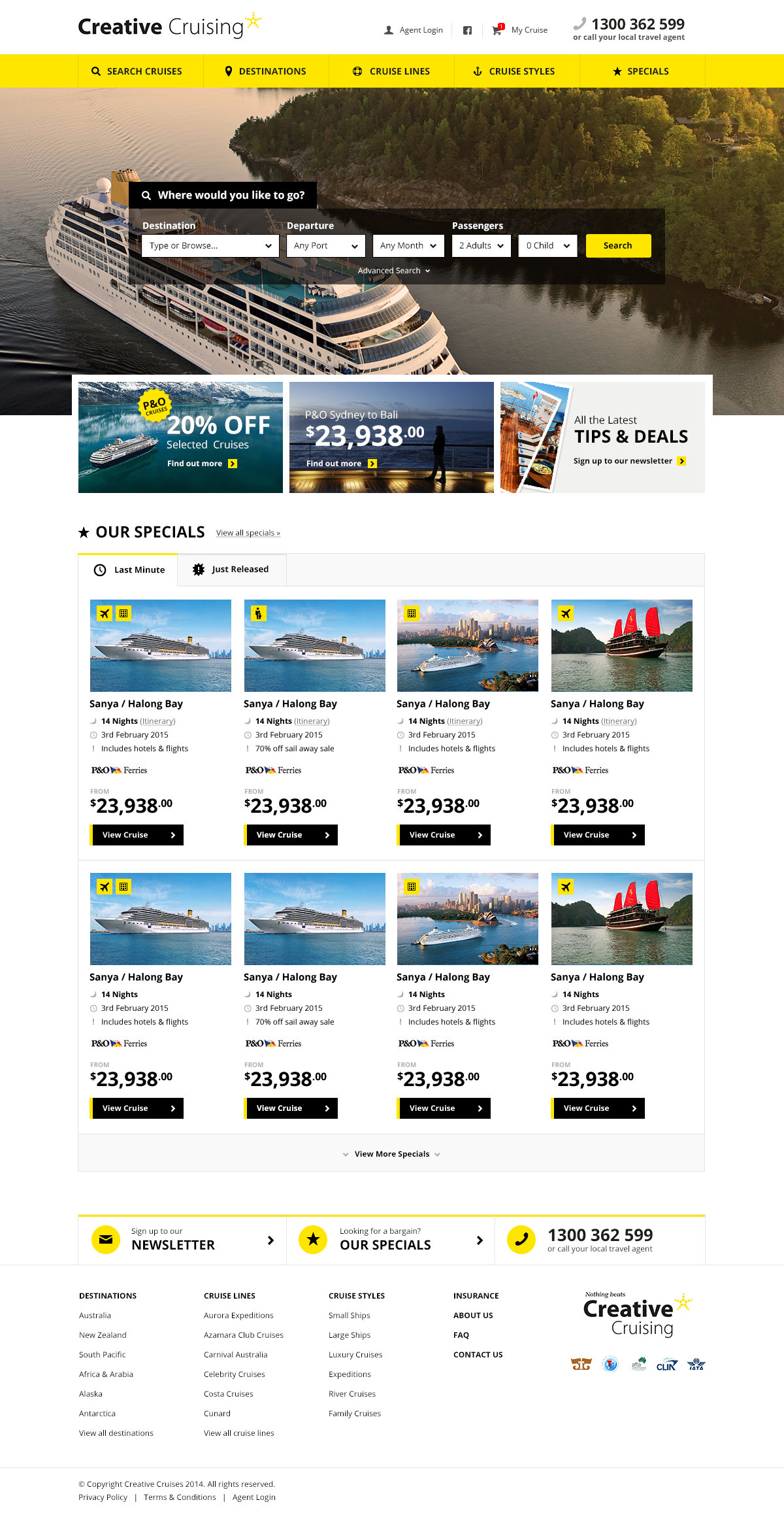 Travel Website UI clean