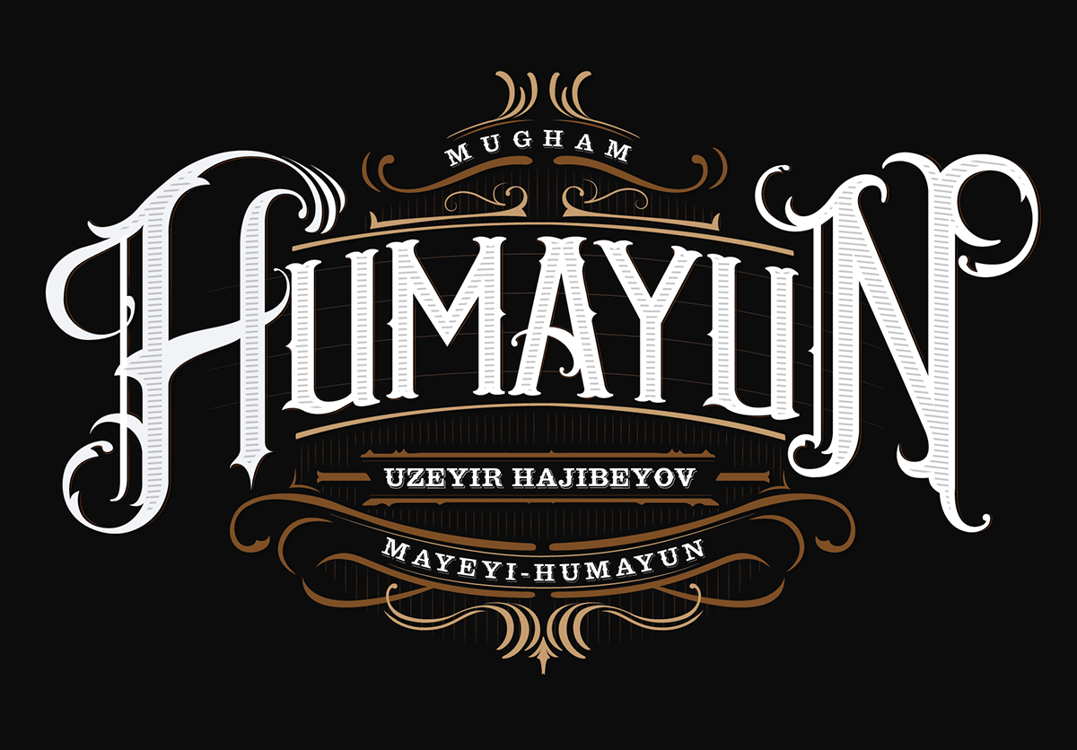 handlettered landlettering mugham mugam rast shur segah bayati shiraz shahin azerbaijan folk music type design Shahin Aliyev graphic