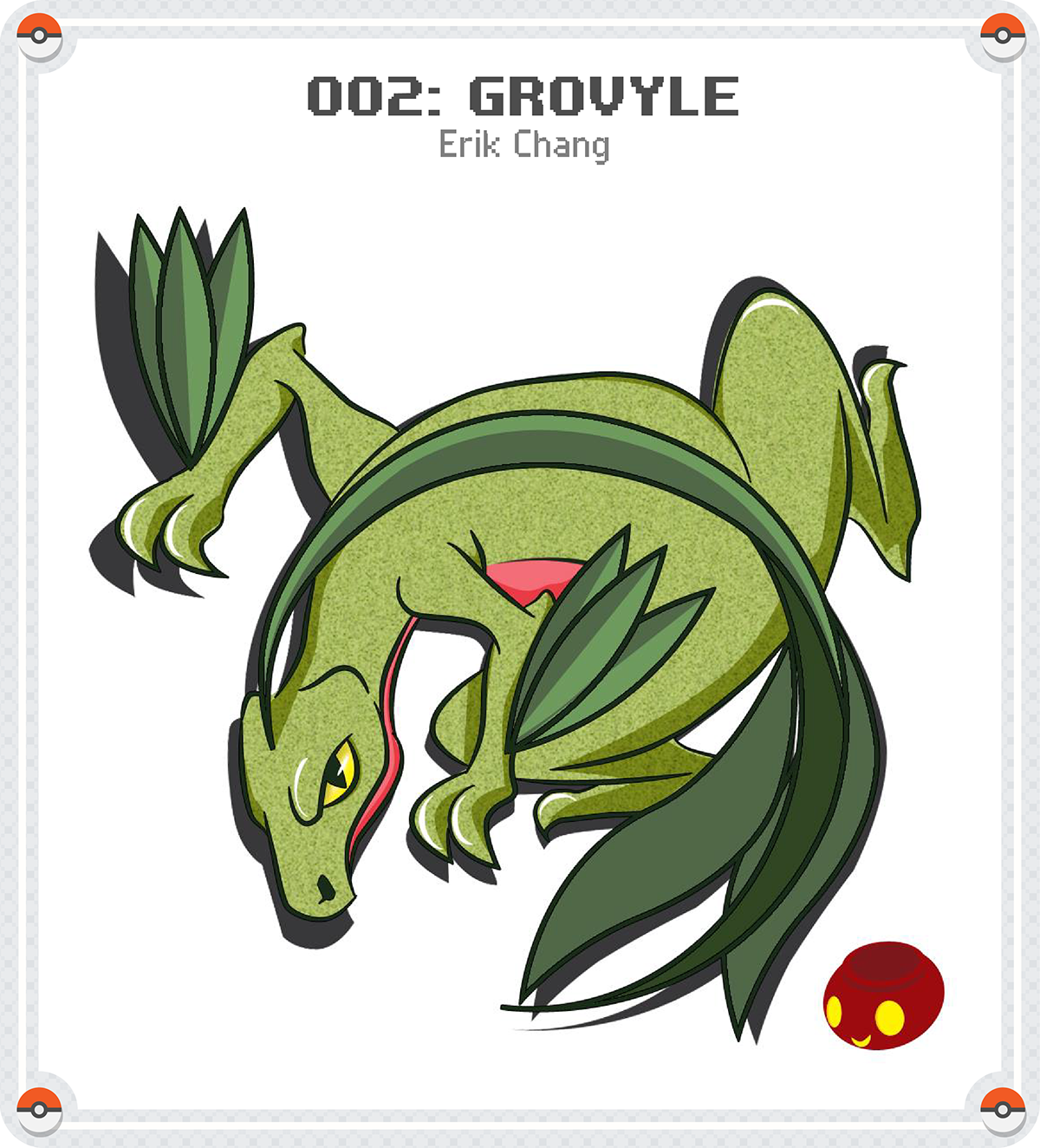 Redesign Grovyle - Brazilian Pokédex Project :: HOENN on Behance