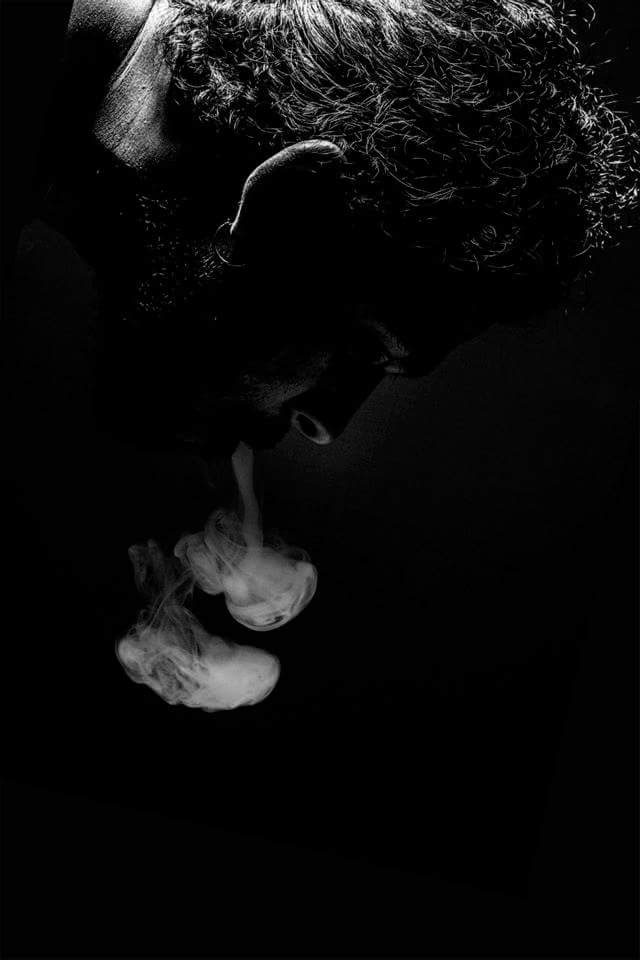 smoke black & white face art art photography fine art smoking hair creative Creative Photography