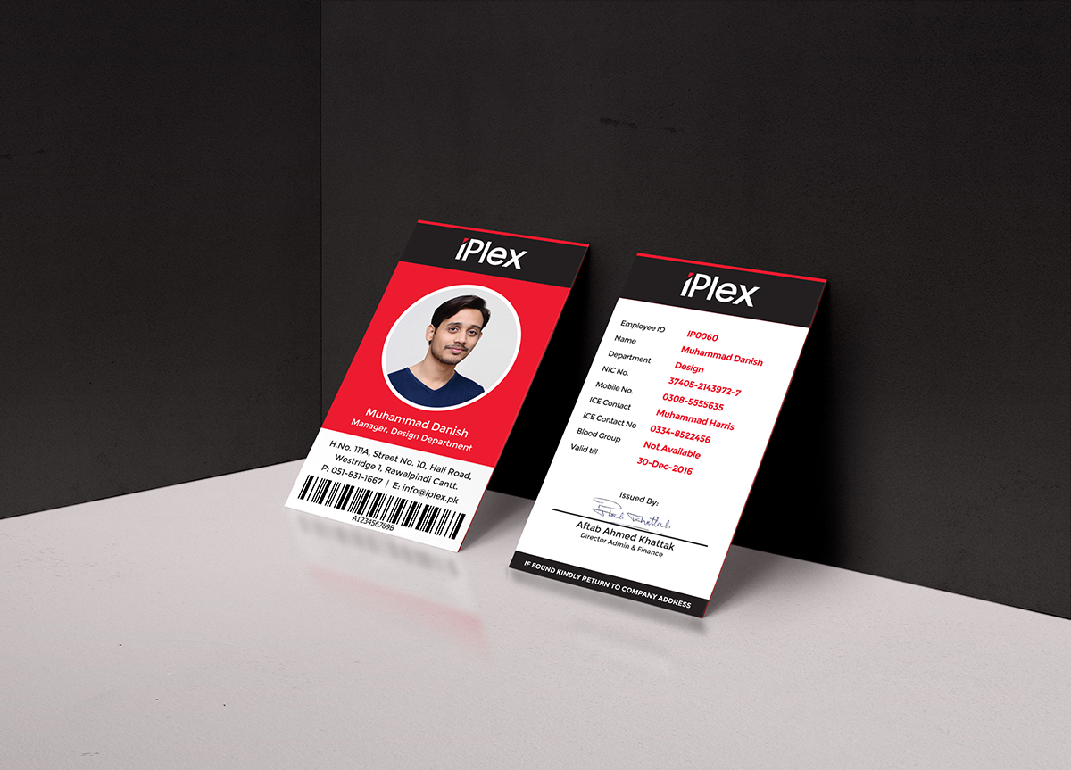 Corporate Identity Business Cards logo Pakistan iPlex islamabad