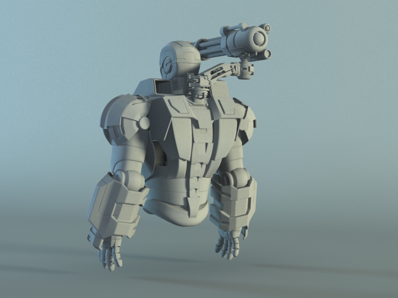 3D Character modeling Render vray Warmachine 3dsmax
