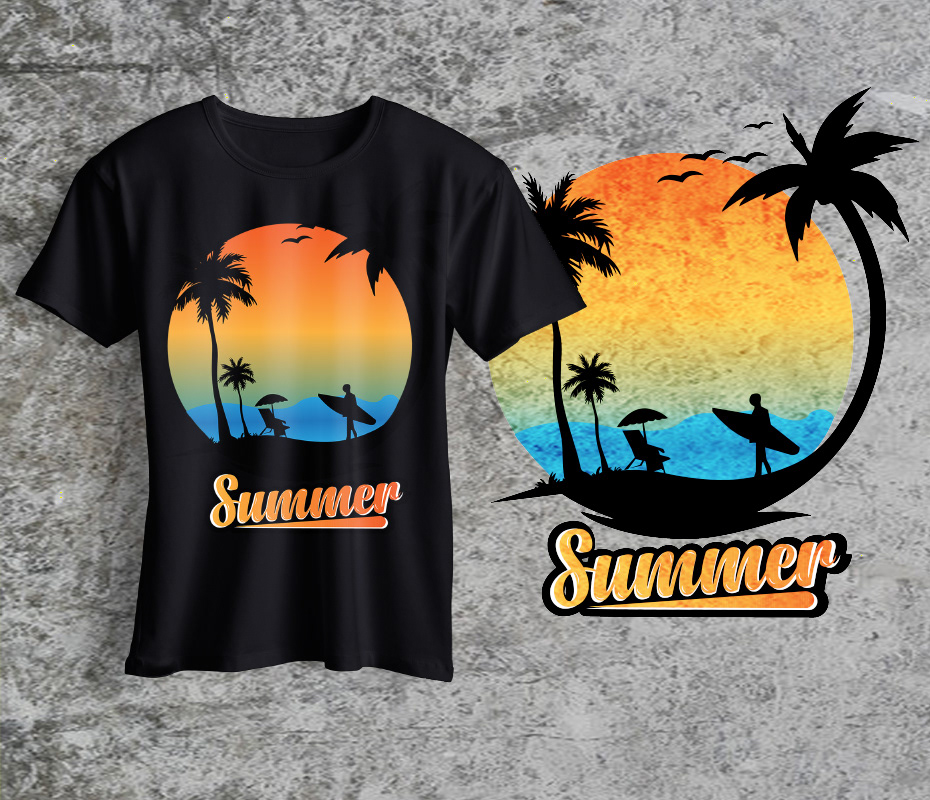 Summer T-shirt design t shirt design typography   Graphic Designer t shirt mockup t-shirt Clothing fashion design