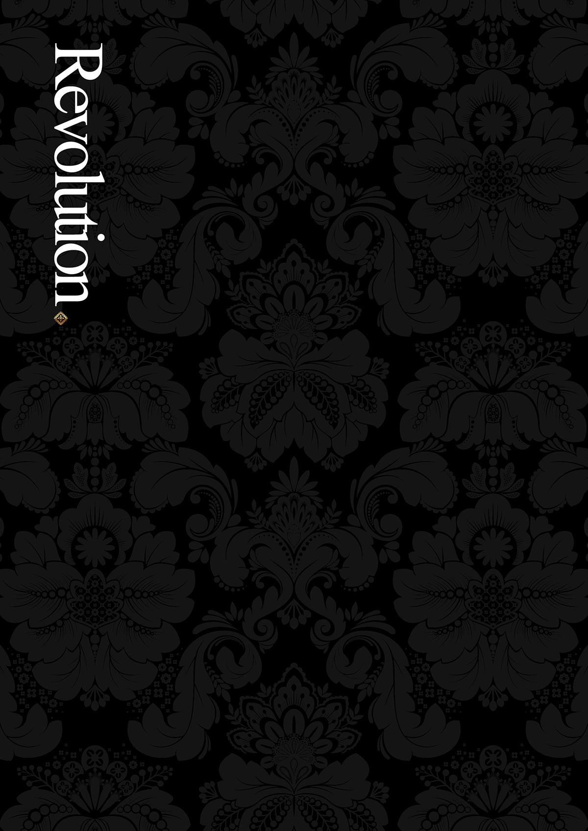 exclusive gold pattern brochure a4 portrait Retail floral floral pattern black magazine