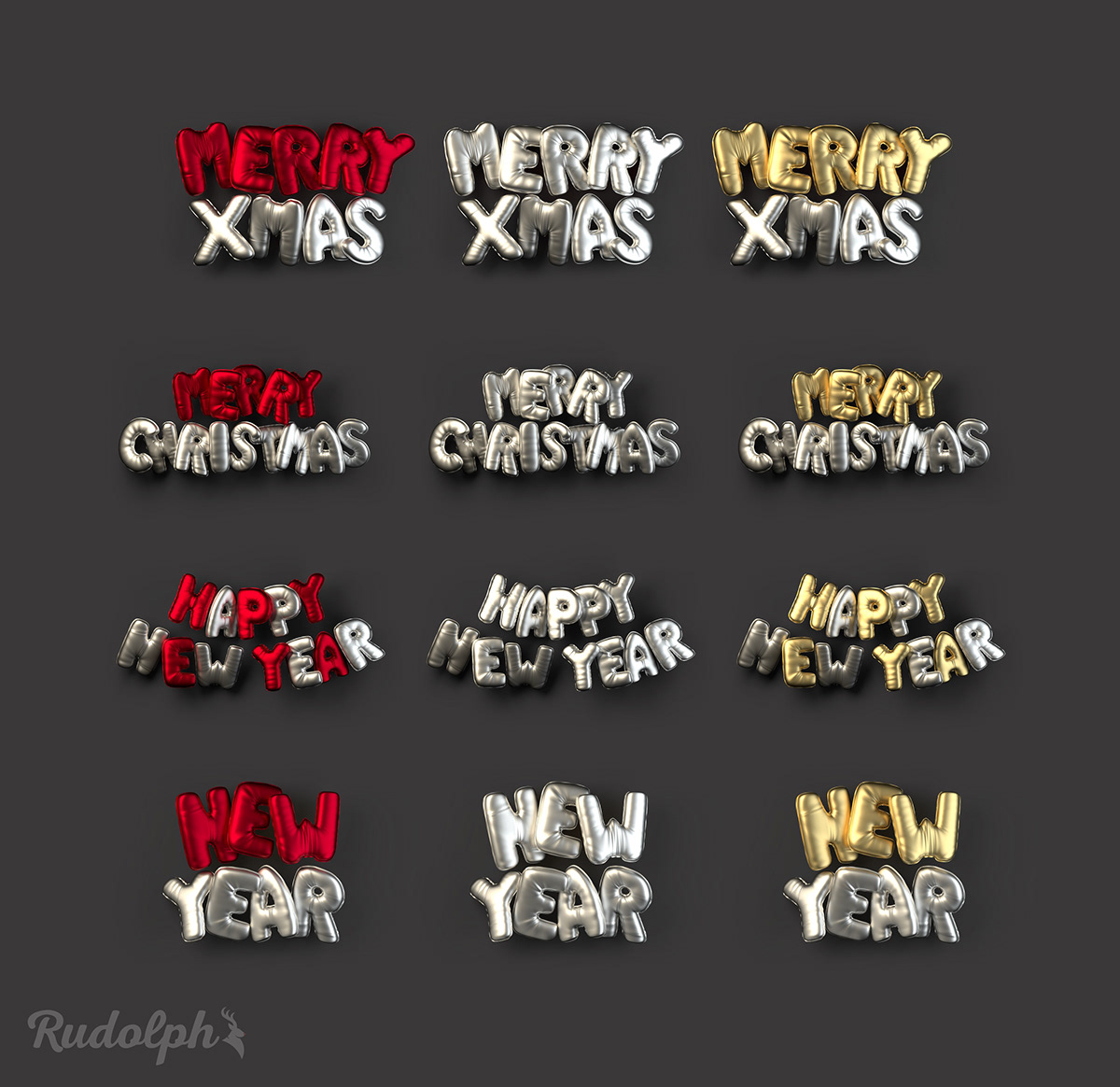 Christmas xmas scene creator Isolated elements holidays new year