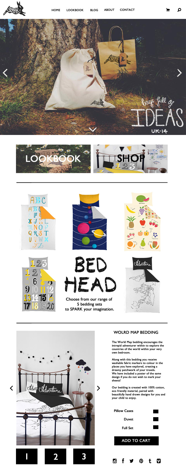 bedding lifestyle identity logo kids educational editorial Web Lookbook brand