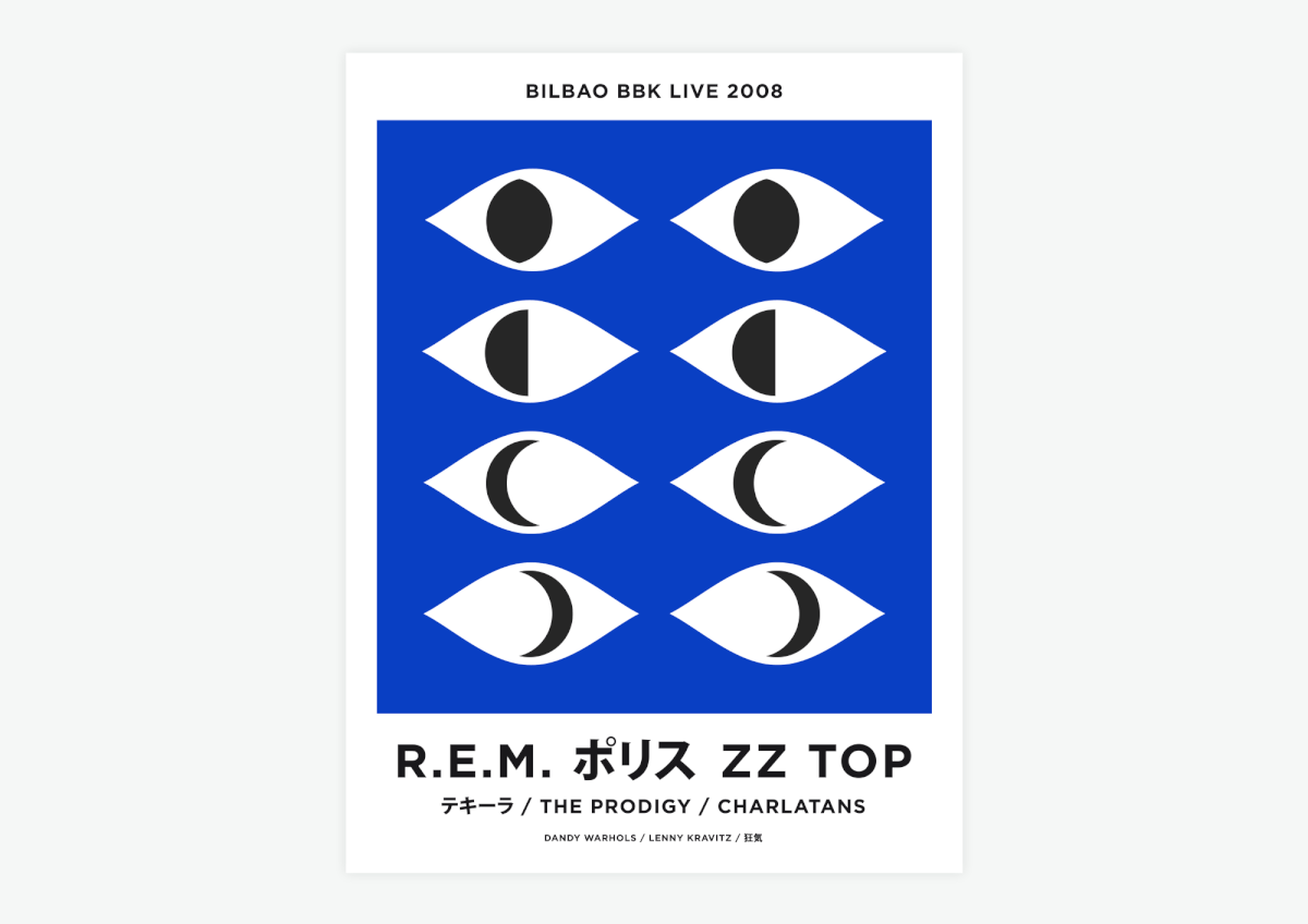 Bilbao BBk live Music Festival rem bilbao moon silkscreen limited edition eye movement TeenWolf