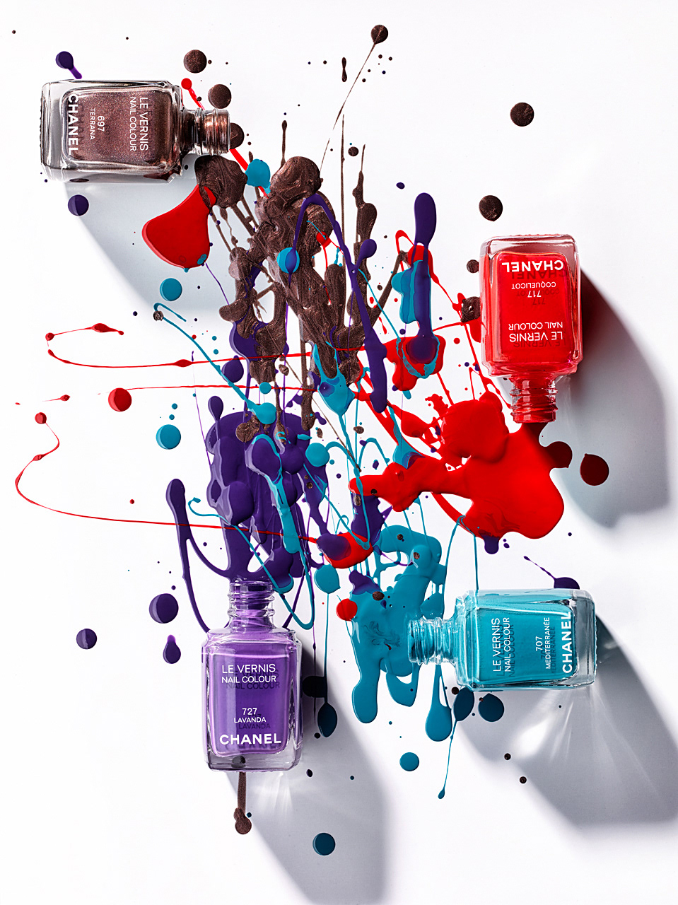 chanel Commercial Photography conceptual photography cosmetics nail polish Product Photography Sabine Scheer splash still life Photography 