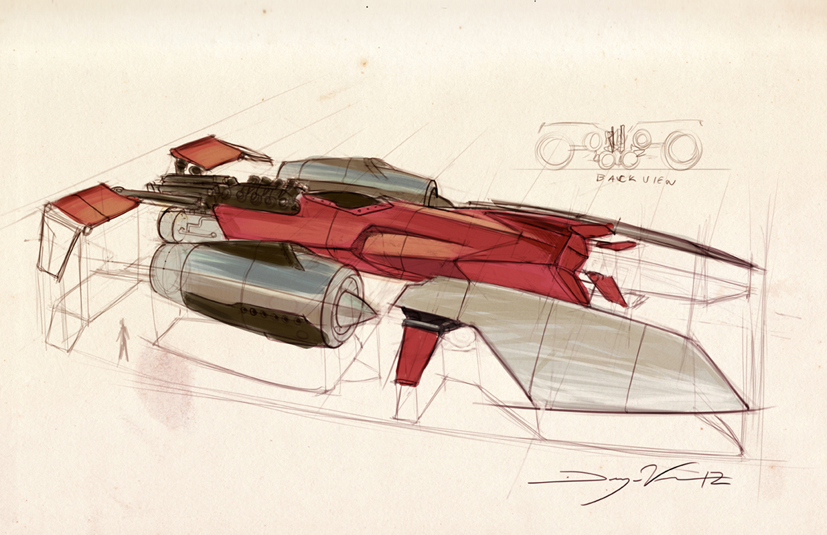 spaceship design rendering concept art dwayne vance wacom painter how to render how to draw