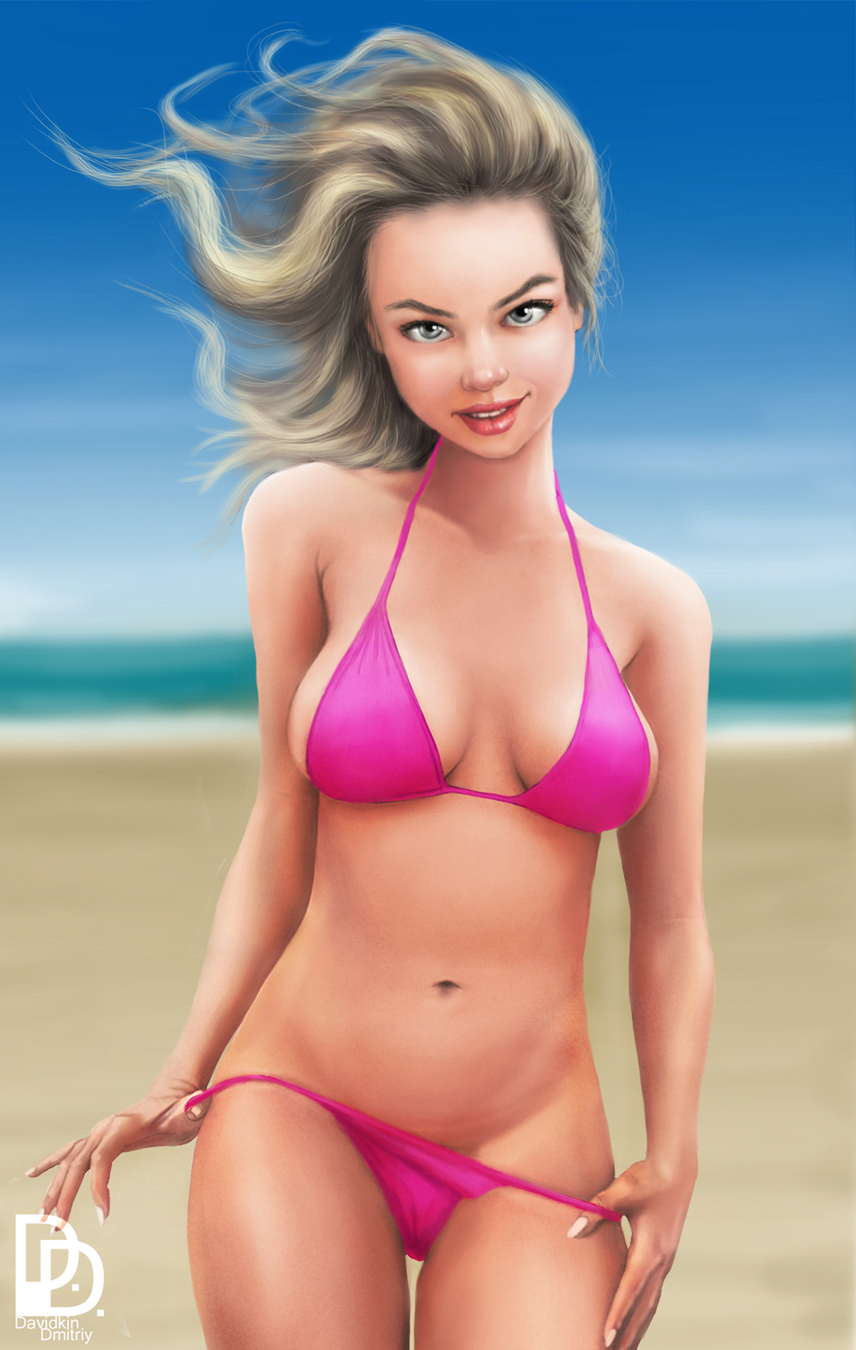 girl beach summer swimsuit