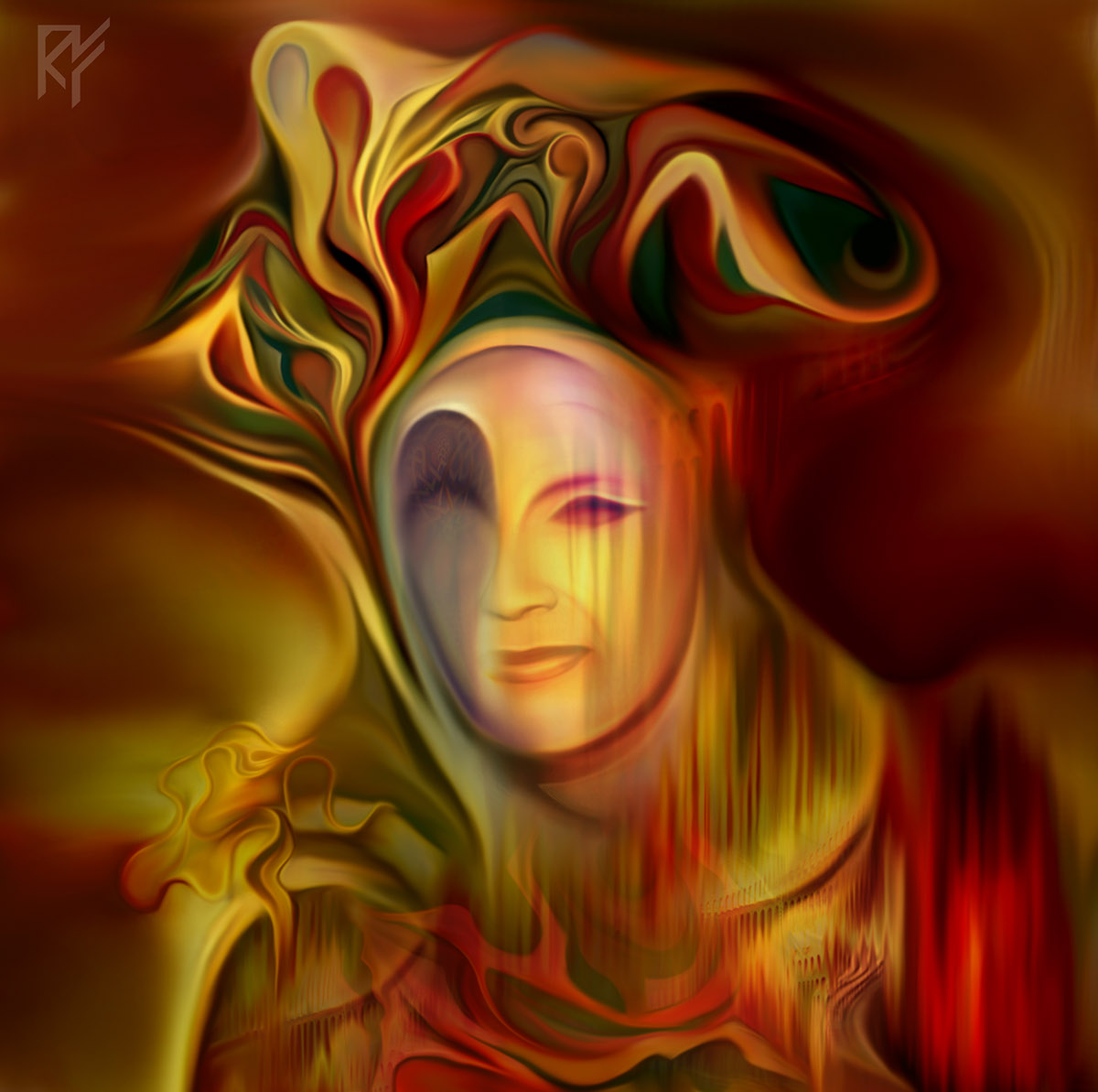 art Digital Art  digital painting Hecate Original Art mystery magic art sacral goddess dreams_painting