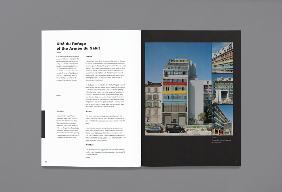 Le Corbusier book design print Layout backandwhite architect graphic geometric bio biography life grid system