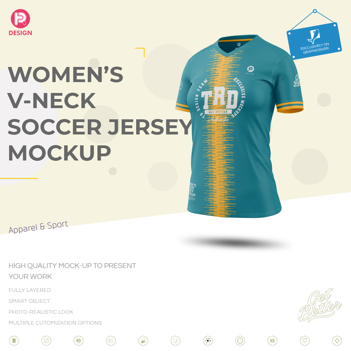 soccer football apparel tshirt sport jersey kit Mockup tee shirt