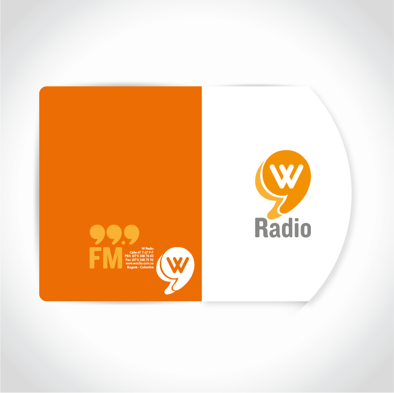 La W Radio Radio emisora identidad gráfica Papeleria impresos STATION