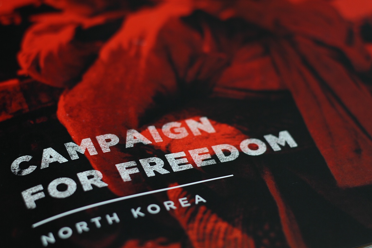 Layout print  brochure non profit Capital campaign north korea Refugees Print campaign