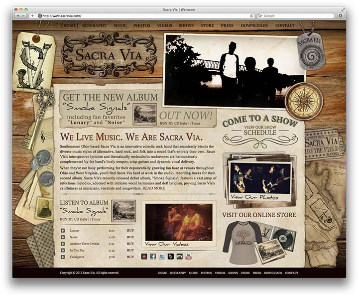 sacra via band website