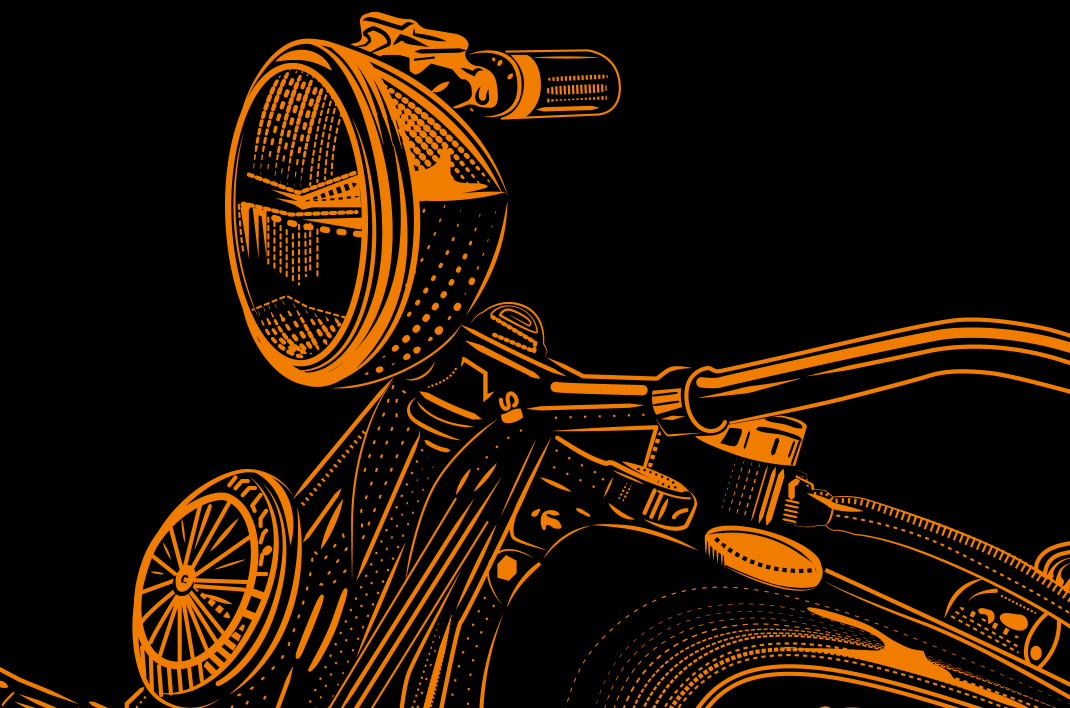motorcycle  Illustration line art indian