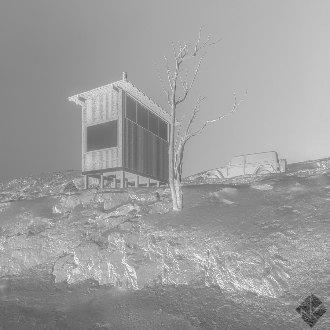 3D architecture archviz cabin design CGI Cottage exterior SketchUP visualization vray