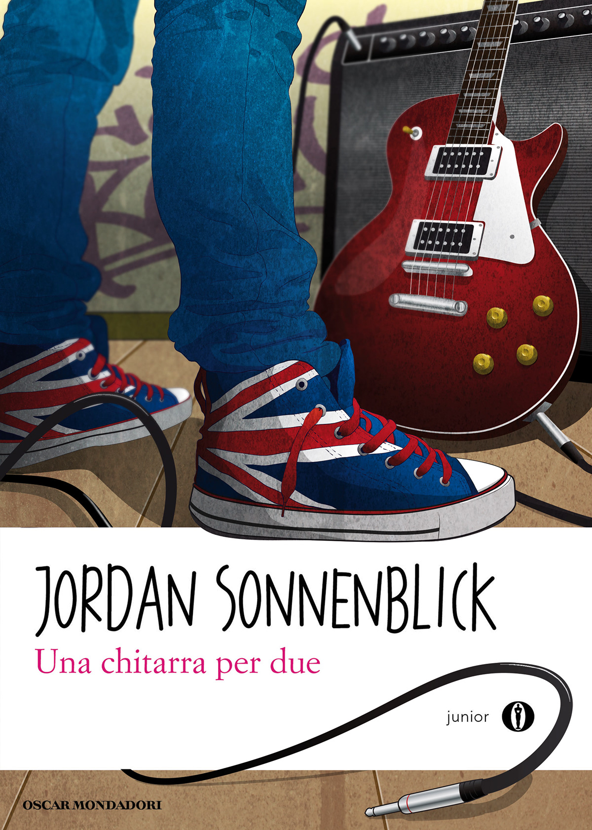 mondadori oscar mondadori cover copertina jordan sonnenblick vector guitar rock book libri per ragazzi unachitarraperdue