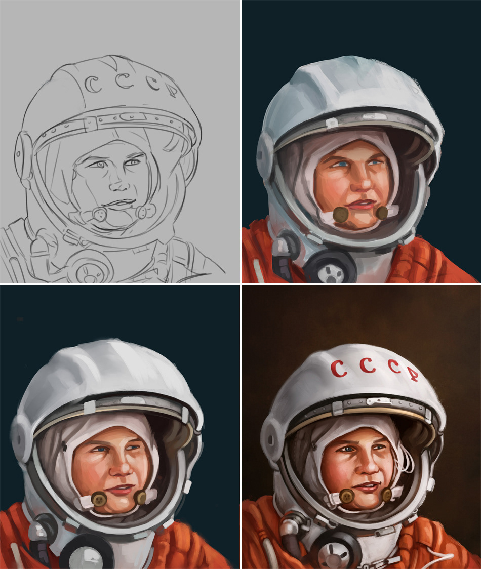 Soviet astronaut cosmonaut Space  woman