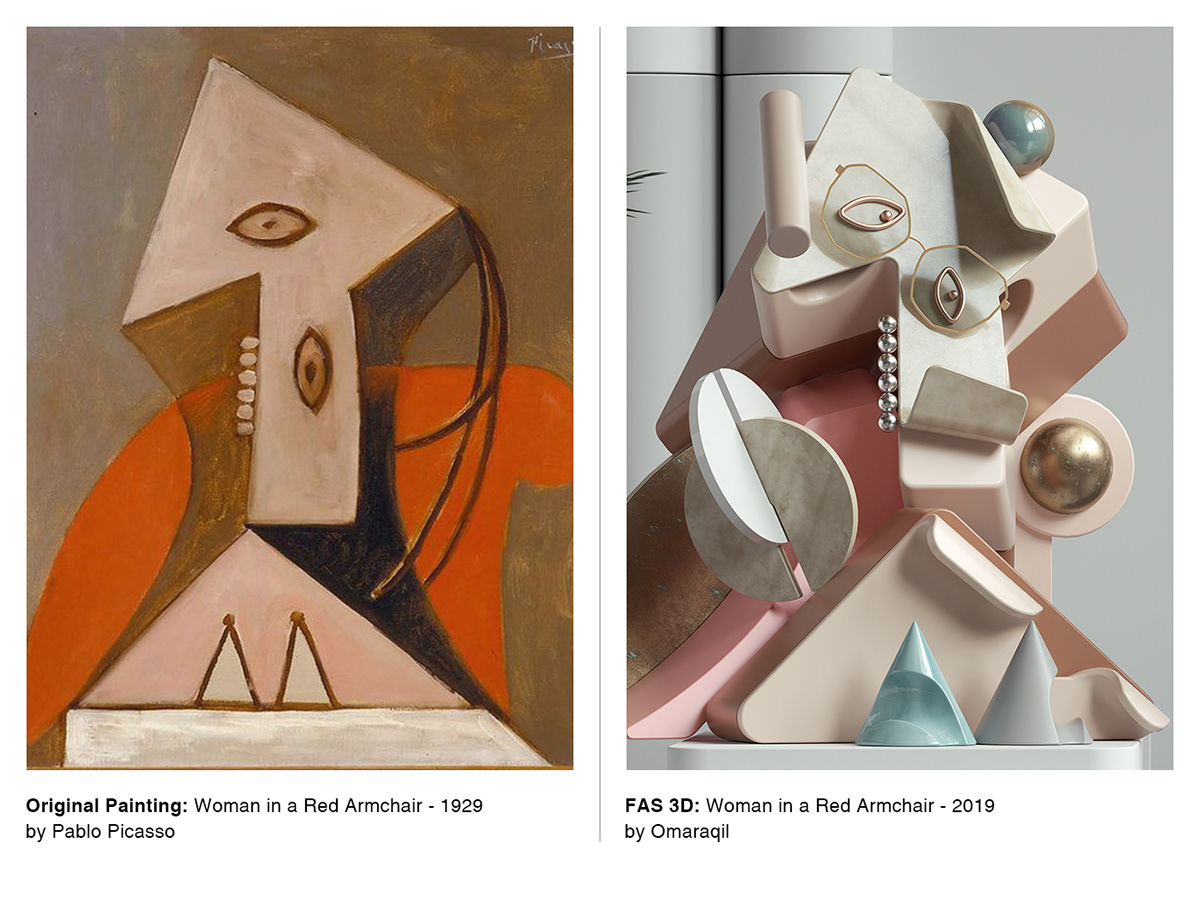 3D Picasso art set design  branding  design Interior inpirations sunglassess modern