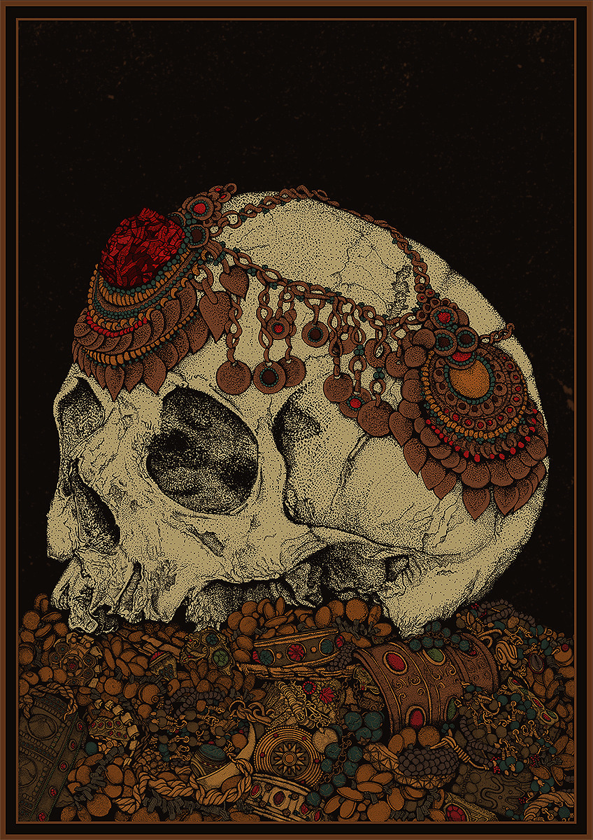 skull dark art Illustrator wacom