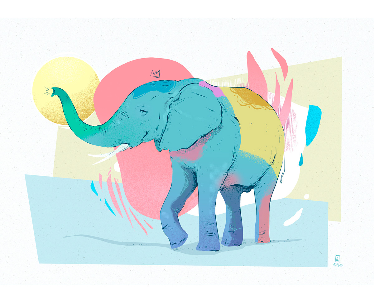 elephant animal colorful Nature