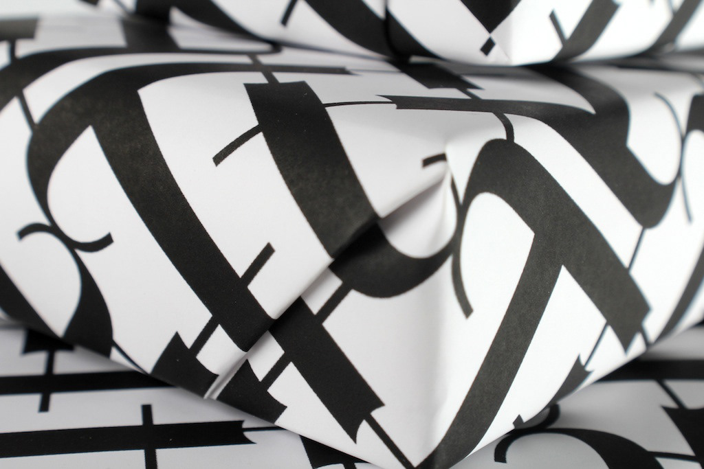 Wrapping paper  design type face