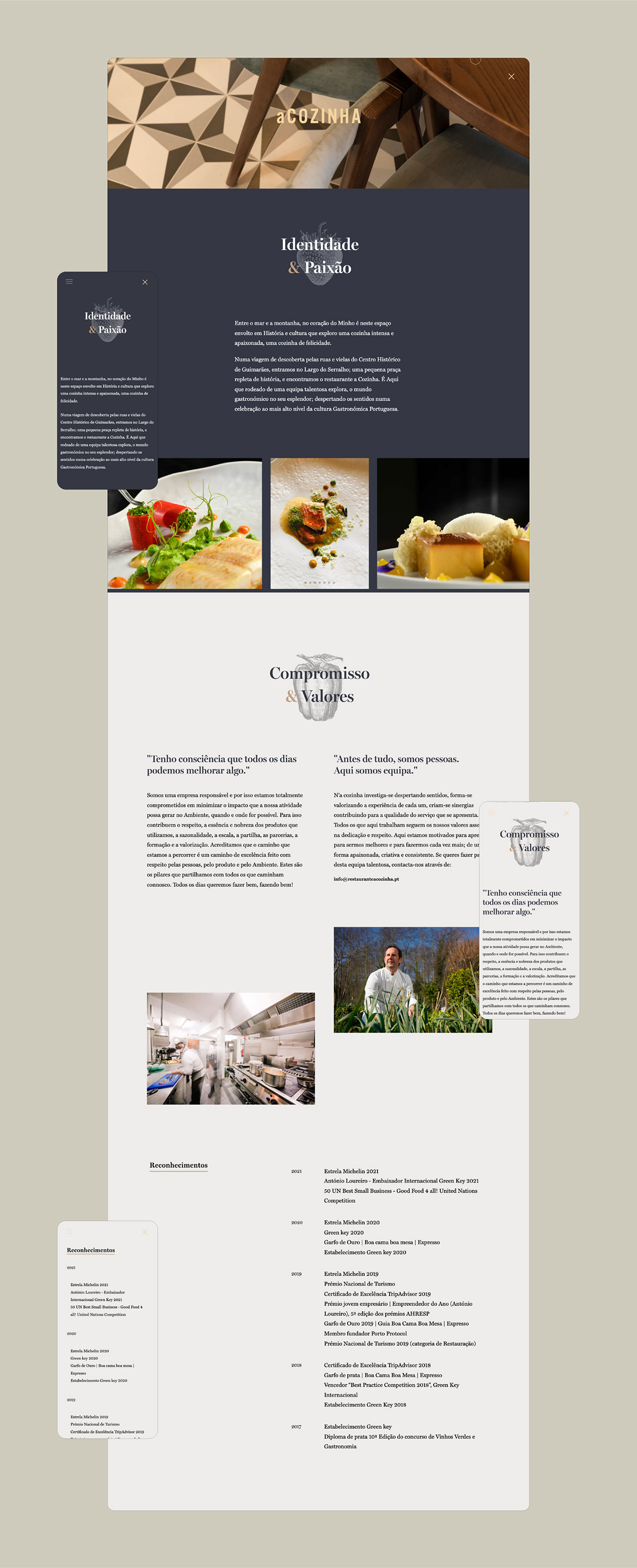 chef Experience Figma Food  greenkey guimarães Mechelin restaurants restaurant UI/UX Website