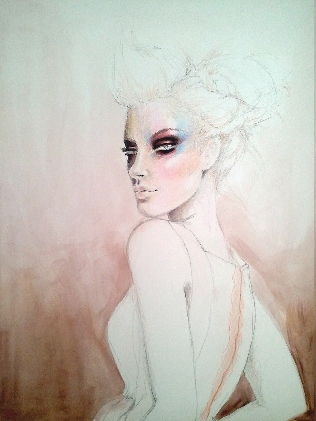 cathy coufakis fashion illustration hand drawn color models