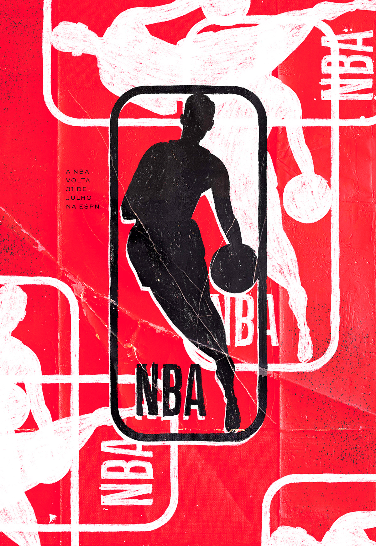 art direction  basketball craft ESPN ink NBA paint