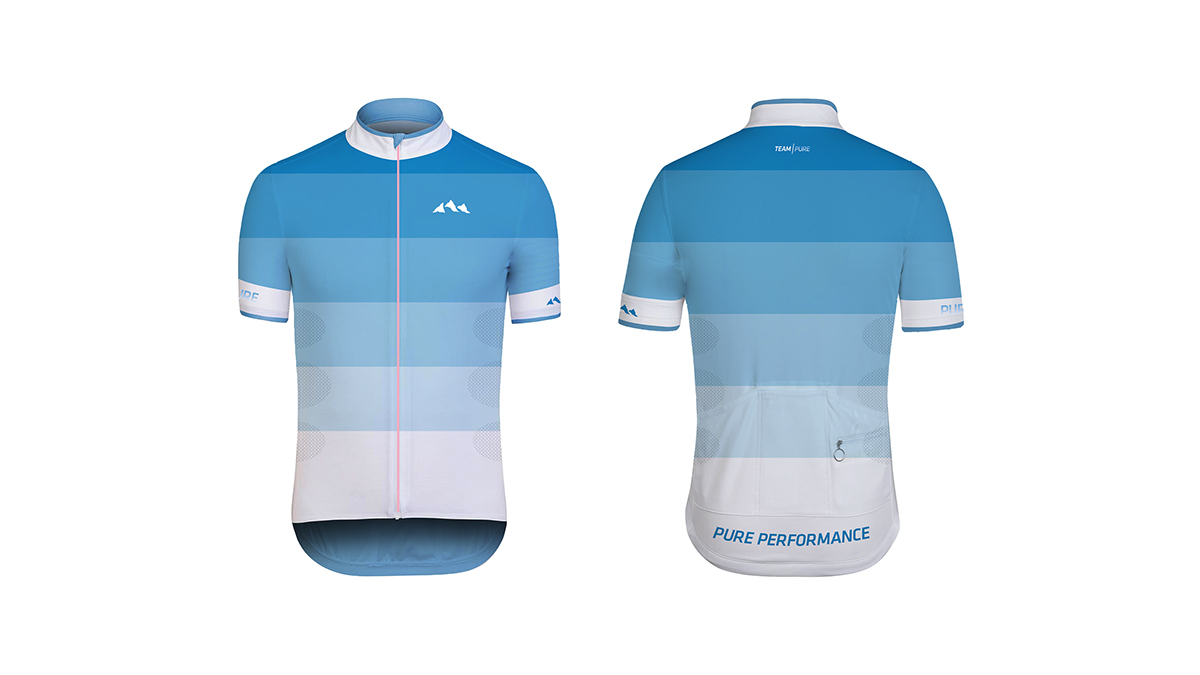 Cycling team pro cycling cycling branding Bike Team Sky team evian pure cyling clean jersey logo