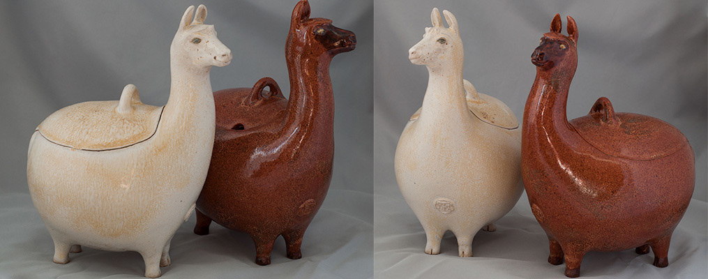 animals bird ceramic clay cup figurine handmade owl