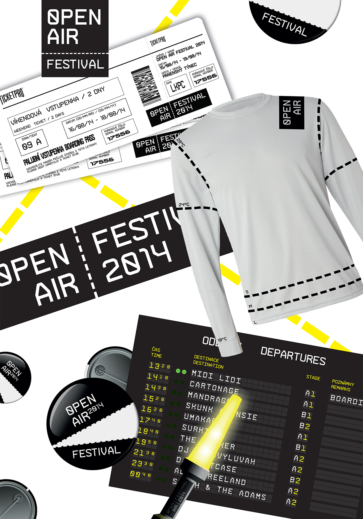 festival open air t-shirt tickets logo