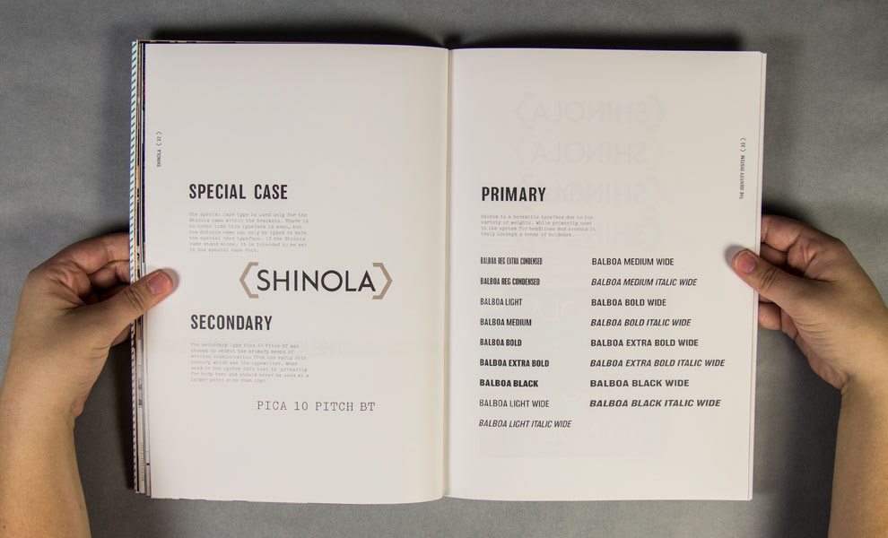 shinola re-brand identity manual Group Project Sponsored project
