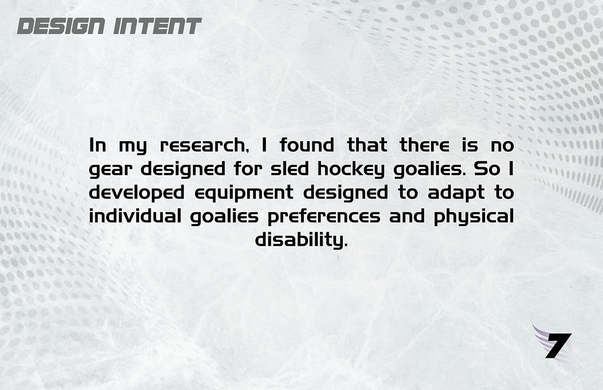 adaptive sports Hockey equipment industrial design  para ice hockey paralympics senior thesis Sled Hockey sledge hockey Team USA