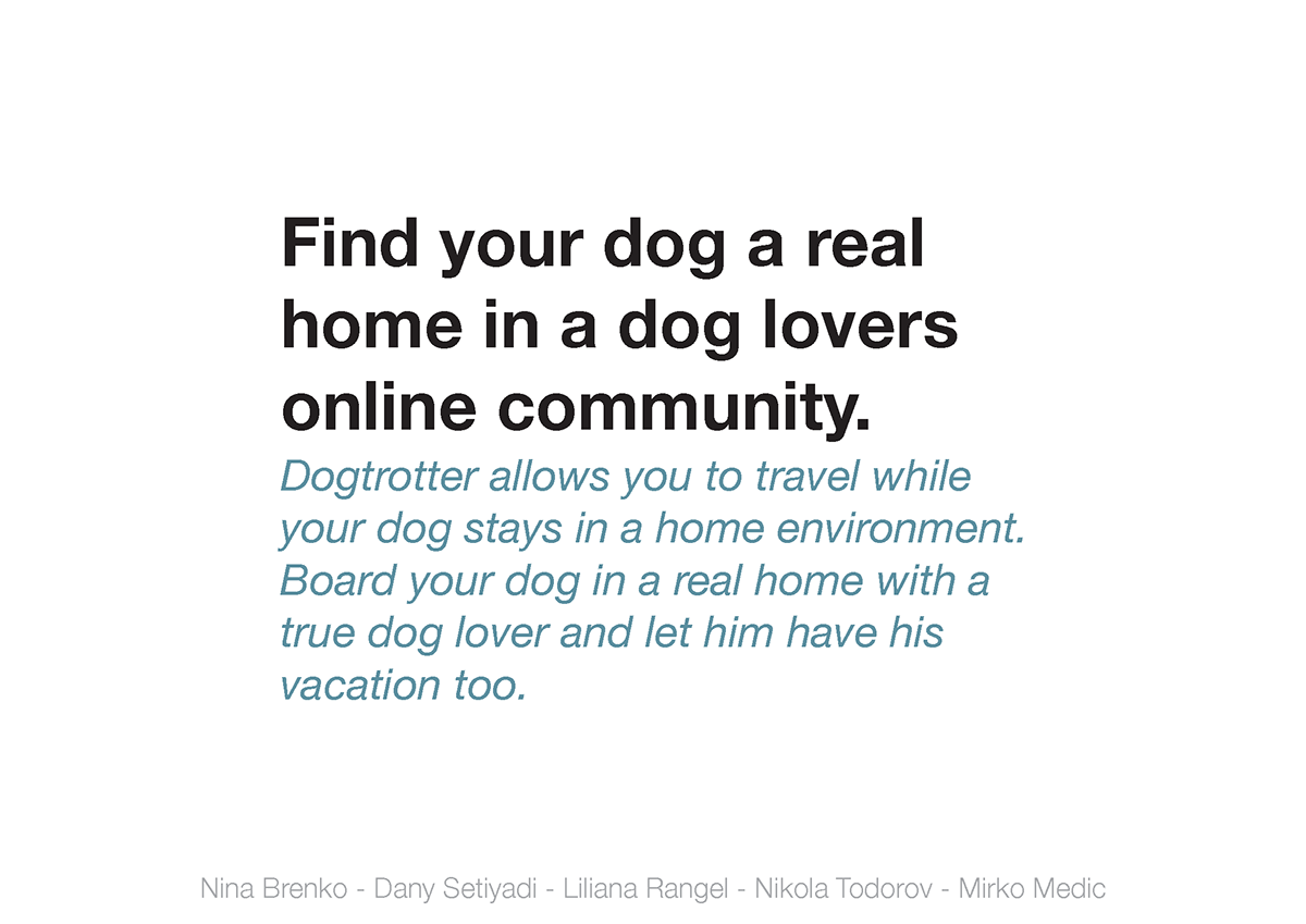 dog lovers Pet Accommodation Service design ux