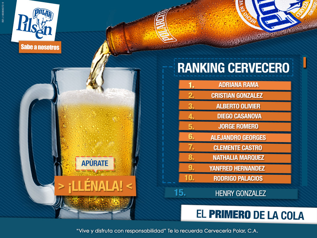 polar pilsen beer facebook calendario Chicas cerveza rank